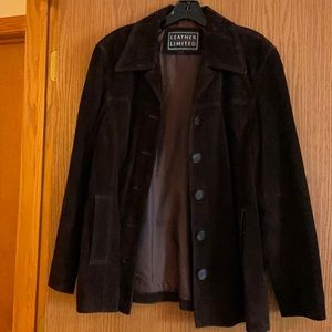 Beautiful Dark Brown Suede Coat